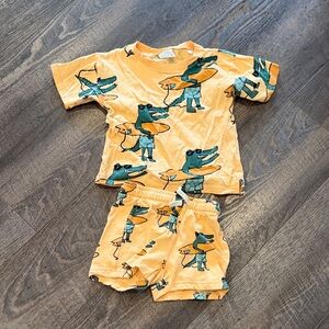 Zara Kids Alligator Print matching Set - Orange